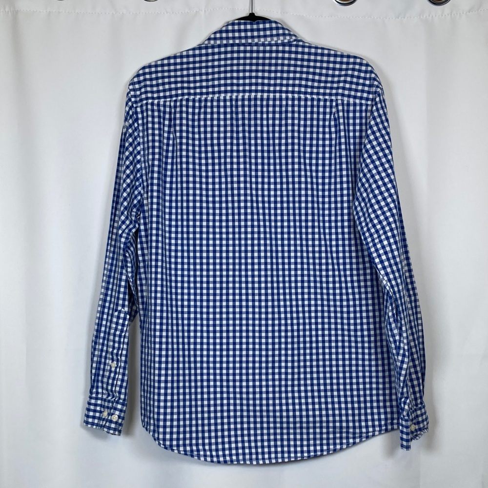 Falls Creek Women’s Royal Blue White Gingham Plaid Button Up Sz M - Picture 9 of 13